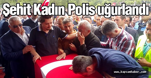 Kastamonu, kadın şehit polisini uğurladı