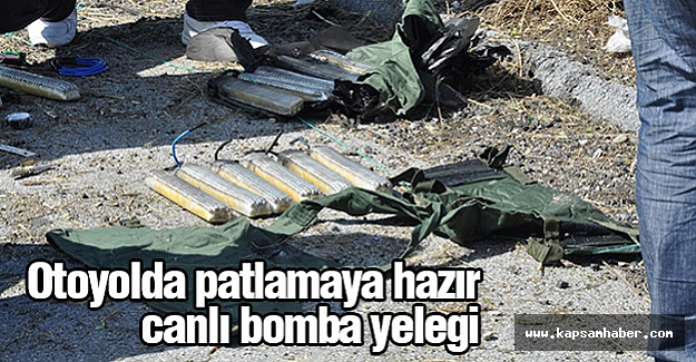 Mersin'de TEM Otoyolu'nda patlamaya hazır 2 canlı bomba yeleği bulundu
