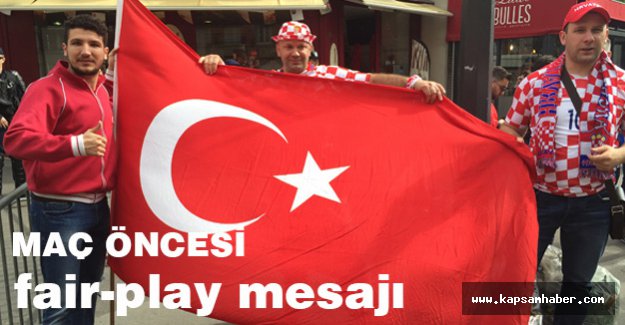 Taraftarlardan fair-play mesajı