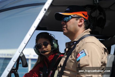 Türkiye’nin ilk kadın sivil helikopter pilotu oldu