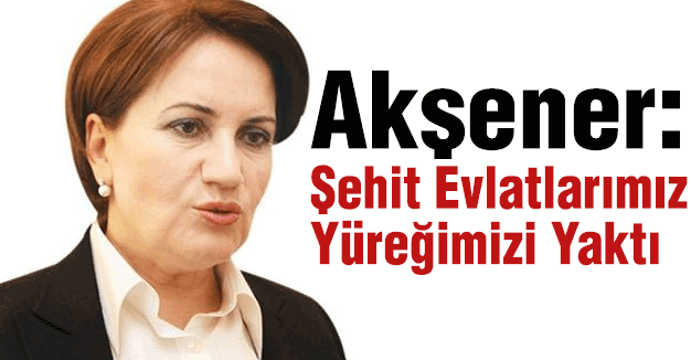 Akşener; Şehit Evlatlarımız Yüreğimizi Yaktı