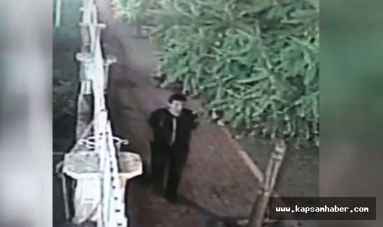Saldırganın görüntüleri güvenlik kamerasında