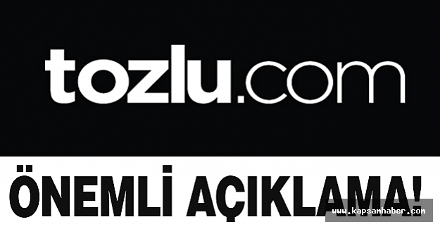 Tozlu'dan Önemli Açıklama