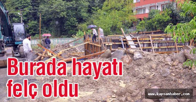 Zonguldak’ta Yağış Hayatı Felç Etti