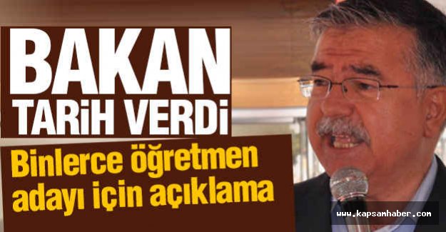 Bakan Binlerce Öğretmen İçin Tarih Verdi