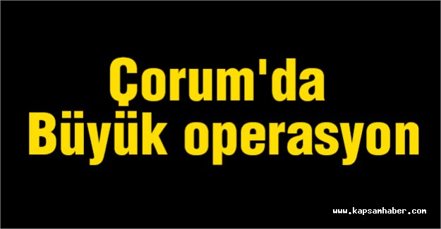 Çorum'da Büyük operasyon