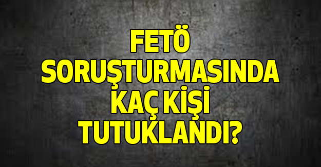 FETÖ Soruşturmasında Kaç Kişi Tutuklandı?