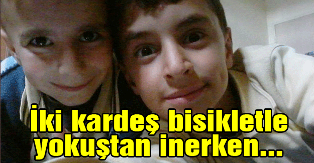 İki Kardeş Bisikletle Yokuştan İnerken