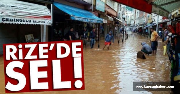 Rize'de Şiddetli Yağış