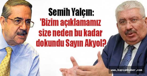 Semih Yalçın'dan Taha Akyol'a Sert Tepki