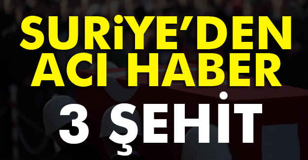 Suriye'de 3 Şehidimiz Var!