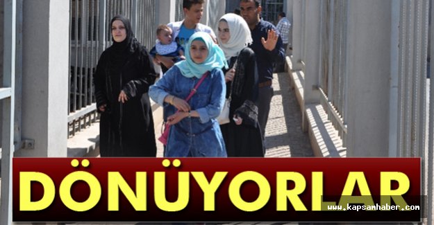 Suriyeliler Dönmeye Başladı