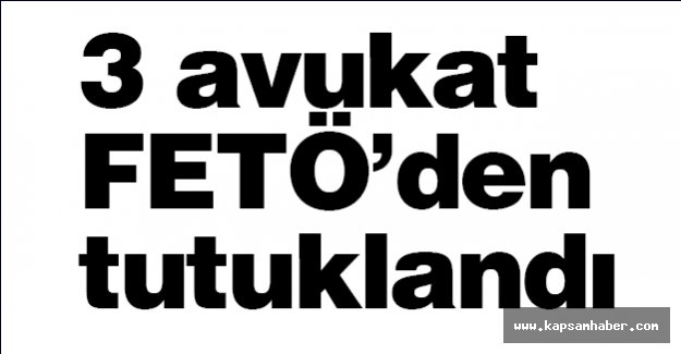 3 avukat FETÖ’den tutuklandı