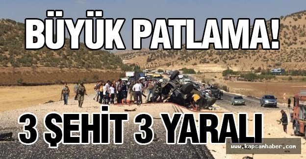 Mardin'de patlama: 3 şehit, 3 yaralı