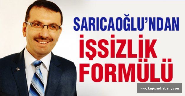 Sarıcaoğlu, İşsizliği Yok Etmenin Formülünü Açıkladı