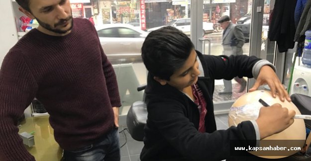 İlk Traş Balon Üzerinde