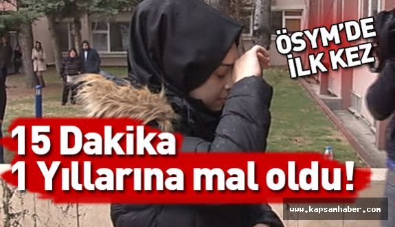 ÖSYM’de İlk Kez Oldu: 15 dakika 1 yıla mal oldu