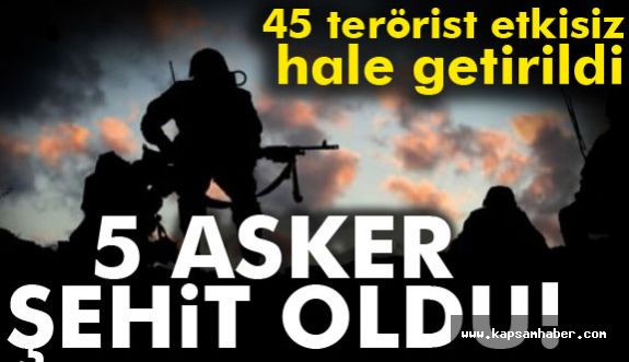 5 asker şehit oldu!
