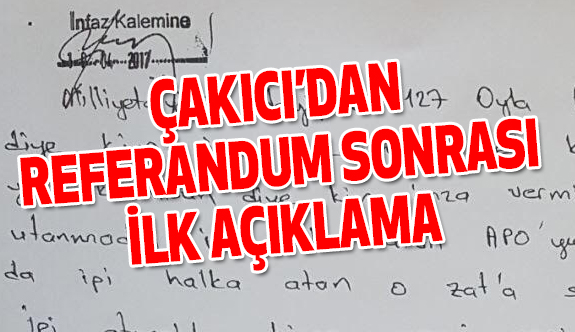 Alaattin Çakıcı'dan Referandum Sonrası İlk Açıklama!