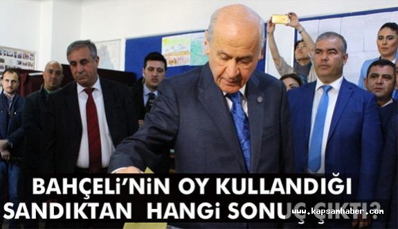 Devlet Bahçeli'nin Oy Kullandığı Sandıktan Sonuç Ne Çıktı?