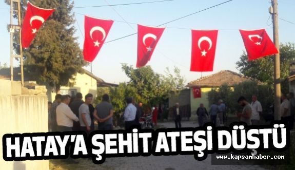 Hatay’a şehit ateşi düştü