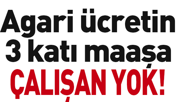 4 bin lira maaşla Çalışan Bulunamıyor