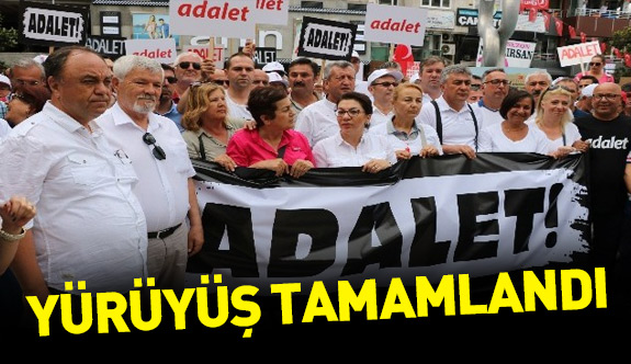 CHP'nin yürüyüşü tamamlandı