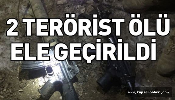 Tunceli'de 2 terörist ölü olarak ele geçirildi