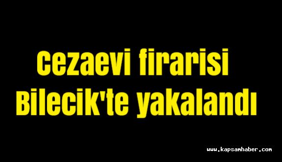 Cezaevi firarisi Bilecik'te yakalandı