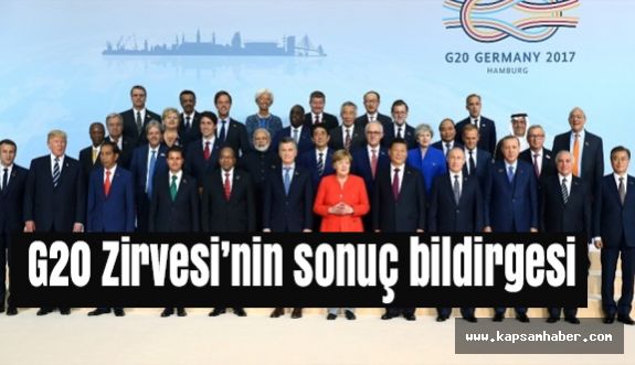 G20 Zirvesi’nin sonuç bildirgesi
