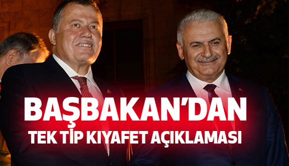 Başbakan'dan Flaş Tek Tip Kıyafet Açıklaması