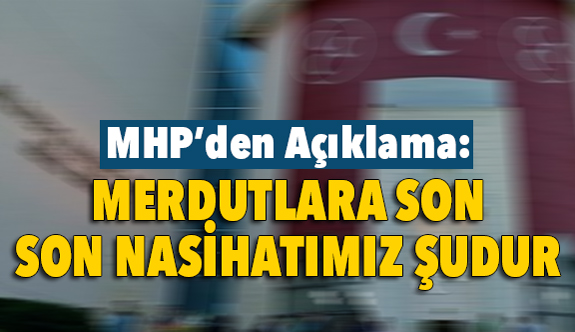 "MHP'de Baş Olma Sevdaları Hayal Olmuştur"