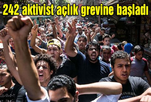 242 aktivist açlık grevine başladı