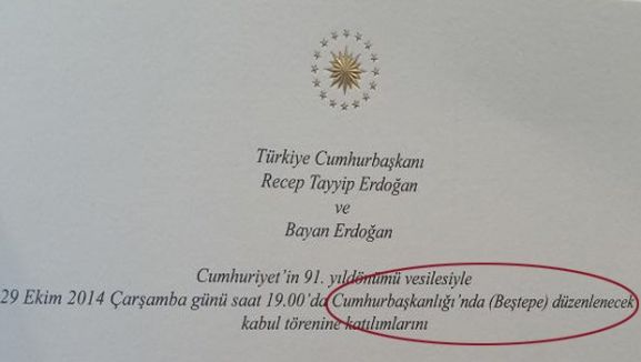 29 Ekim Köşkte Yapılmayacak...