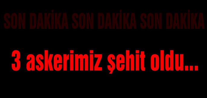 3 askerimiz şehit oldu...