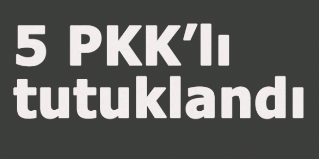 5 PKK’lı tutuklandı