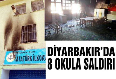 8 okula molotoflu saldırı