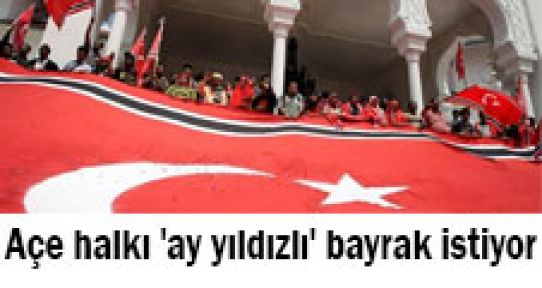 Açe Halkına Türk Bayrak benzeri...