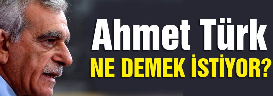 Ahmet Türk ne demek istiyor?