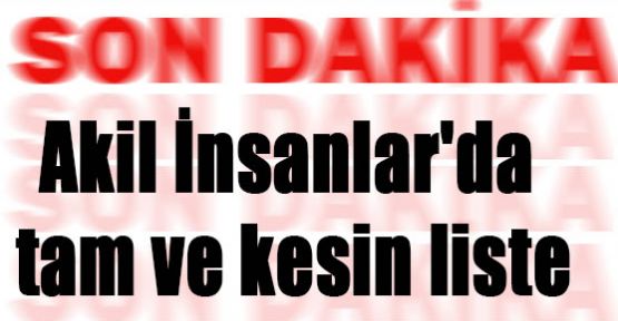 Akil İnsanların Kesin Listesi