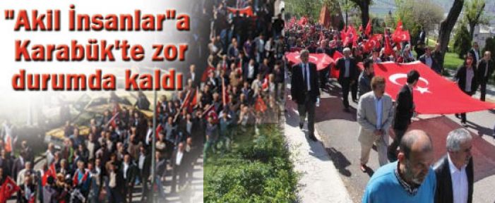 Akiller'e Karabük'te Bayraklı Protesto