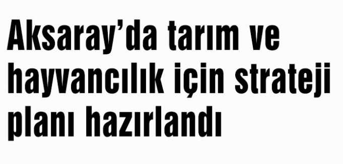 Aksaray’da tarım ve hayvancılık için strateji planı hazırlandı