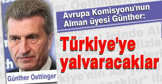 Alman üye Oettinger, Türkiye'ye Yalvaracaklar