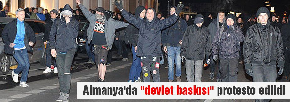Almanya'da devlet baskısına protesto