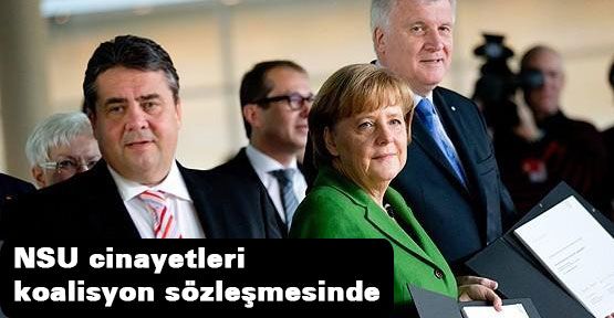 Almanya'da NSU cinayetleri koalisyon sözleşmesinde