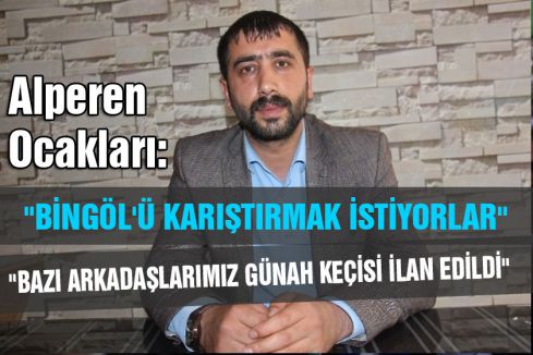 Alperen Ocakları: Bingöl'ü karıştırmak istiyorlar
