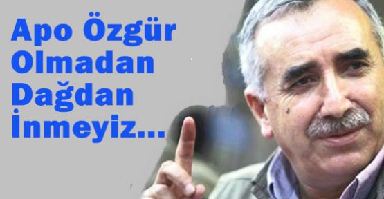 Apo Özgür Olmadan Dağdan İnmeyiz...