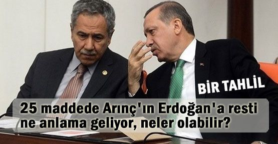 Arınç'ın Resti Ne Anlama Geliyor ? Bir Analiz...