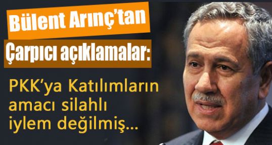 Arınç'tan Farkı Yorum: Dağa çıkışın niteliği değişti!