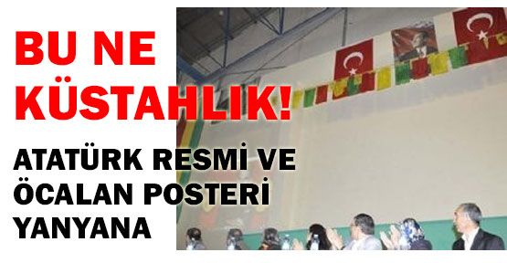 Atatürk ve Öcalan Posteri Yanyana